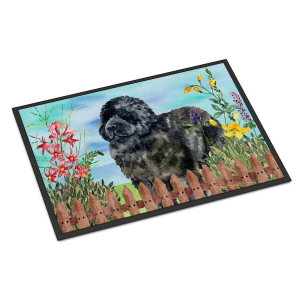 Carolines Treasures Newfoundland Spring Indoor or Outdoor Mat - 24 x 36 in. CK1233JMAT - main